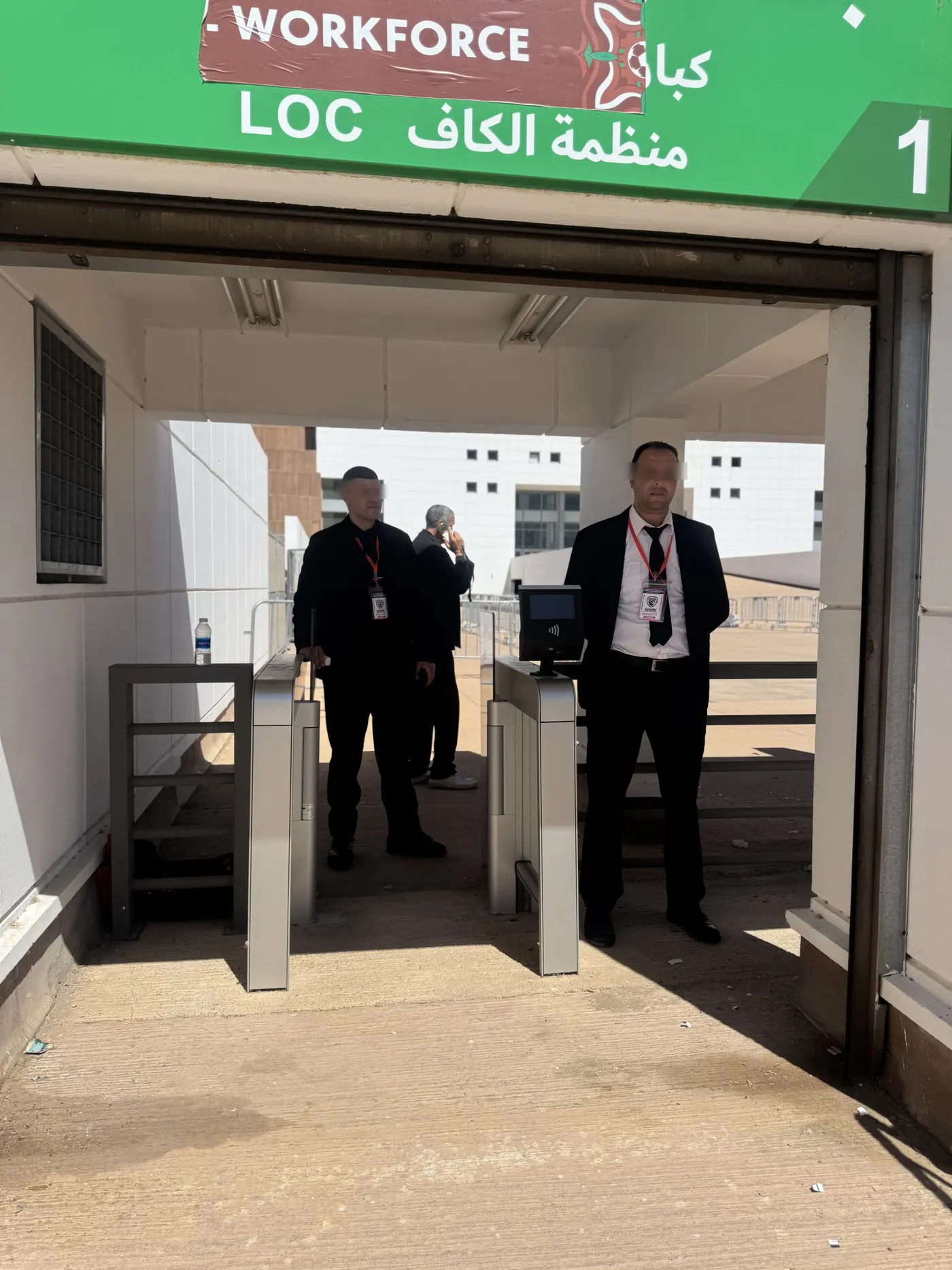 Contrôle d’accès à un portique de stade